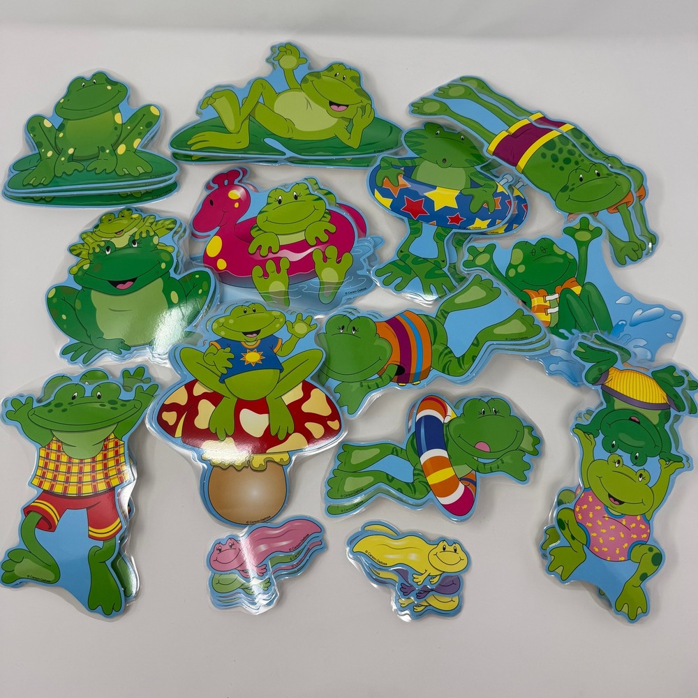 Carson-Dellosa Frog Laminated Bulletin Board Cutouts Lot Summer Theme Lot Of 45